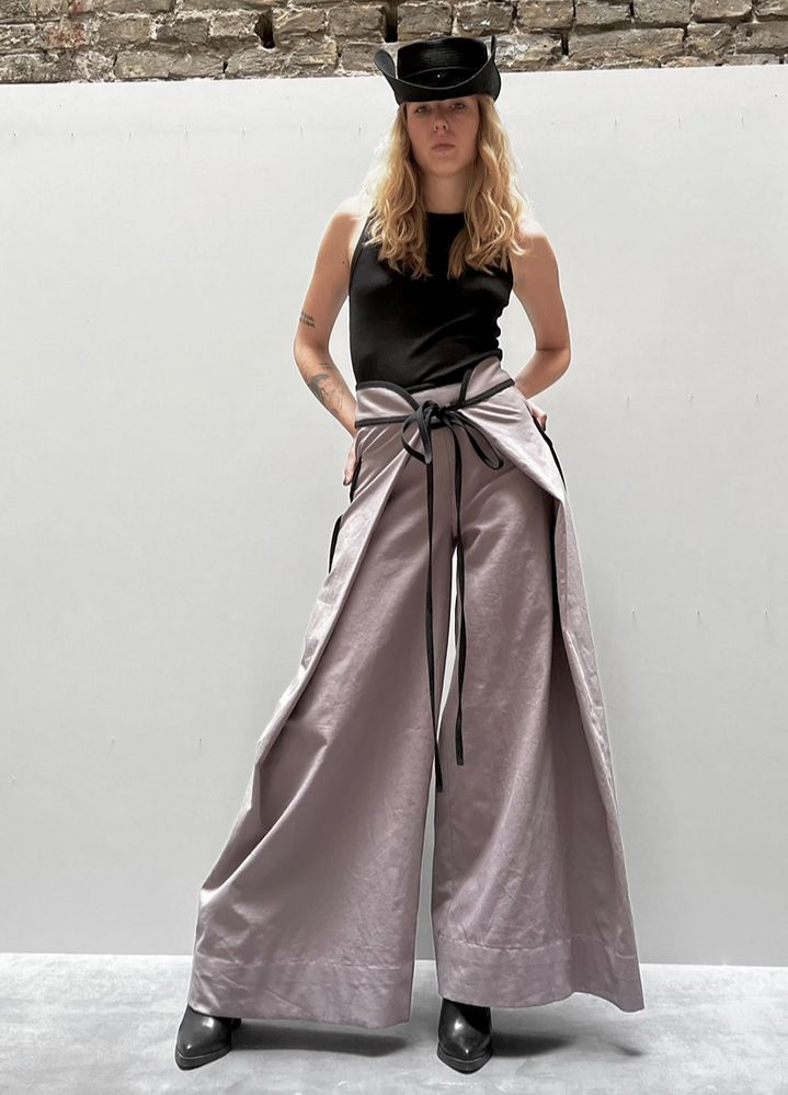 Ultra-wide pants with holster pockets, XS